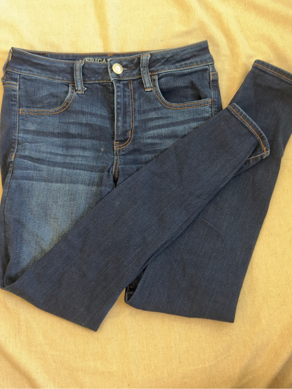 American Eagle Outfitters Dark Blue High-Rise Skinny Jeggings